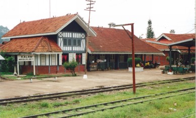 Kunagine Briti hillstation Kalaw, raudteejaam