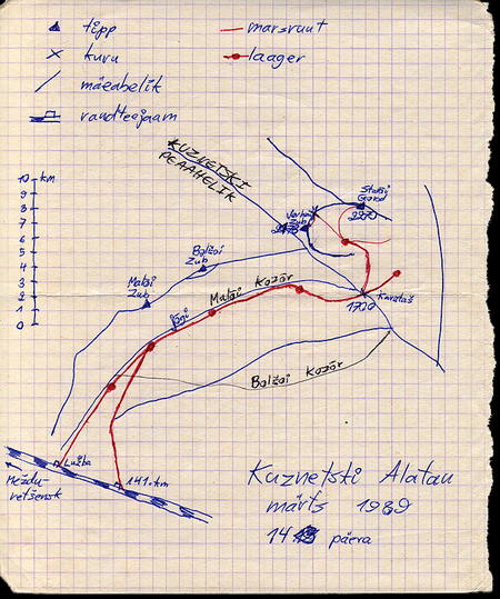 Hand-drawn map