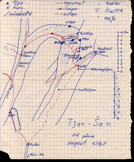 Hand-drawn map